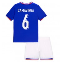 France Eduardo Camavinga #6 Replica Home Minikit Euro 2024 Short Sleeve (+ pants)
